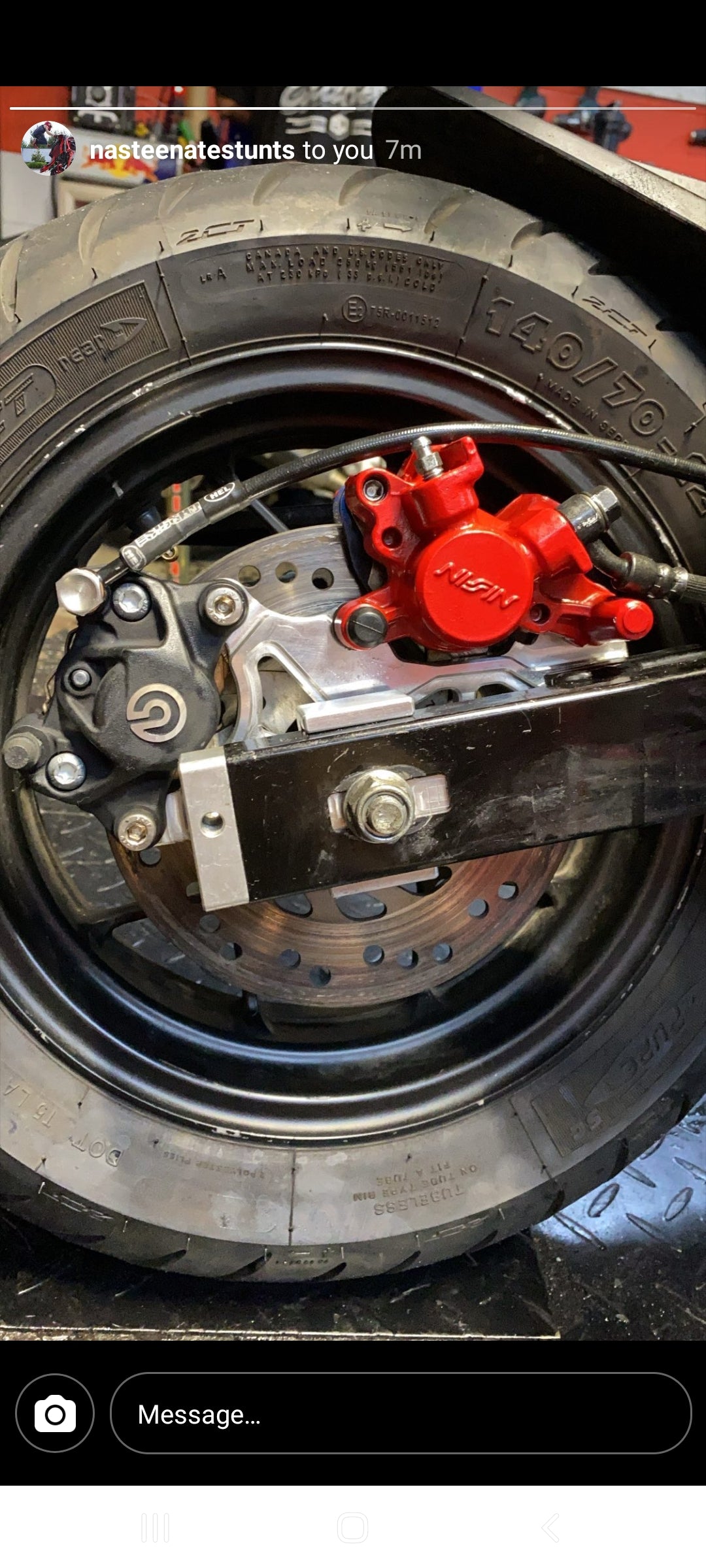 SS-MOTO GROM Dual Caliper Brake Bracket-Nastee Nates Garage