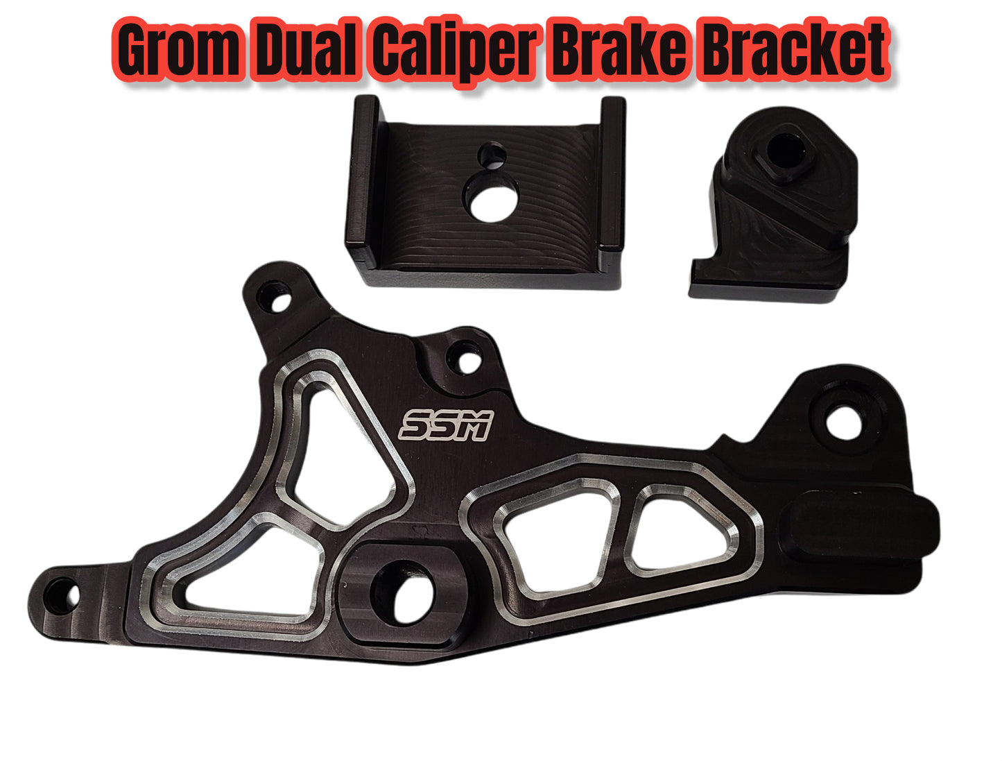 SS-MOTO GROM Dual Caliper Brake Bracket-Nastee Nates Garage