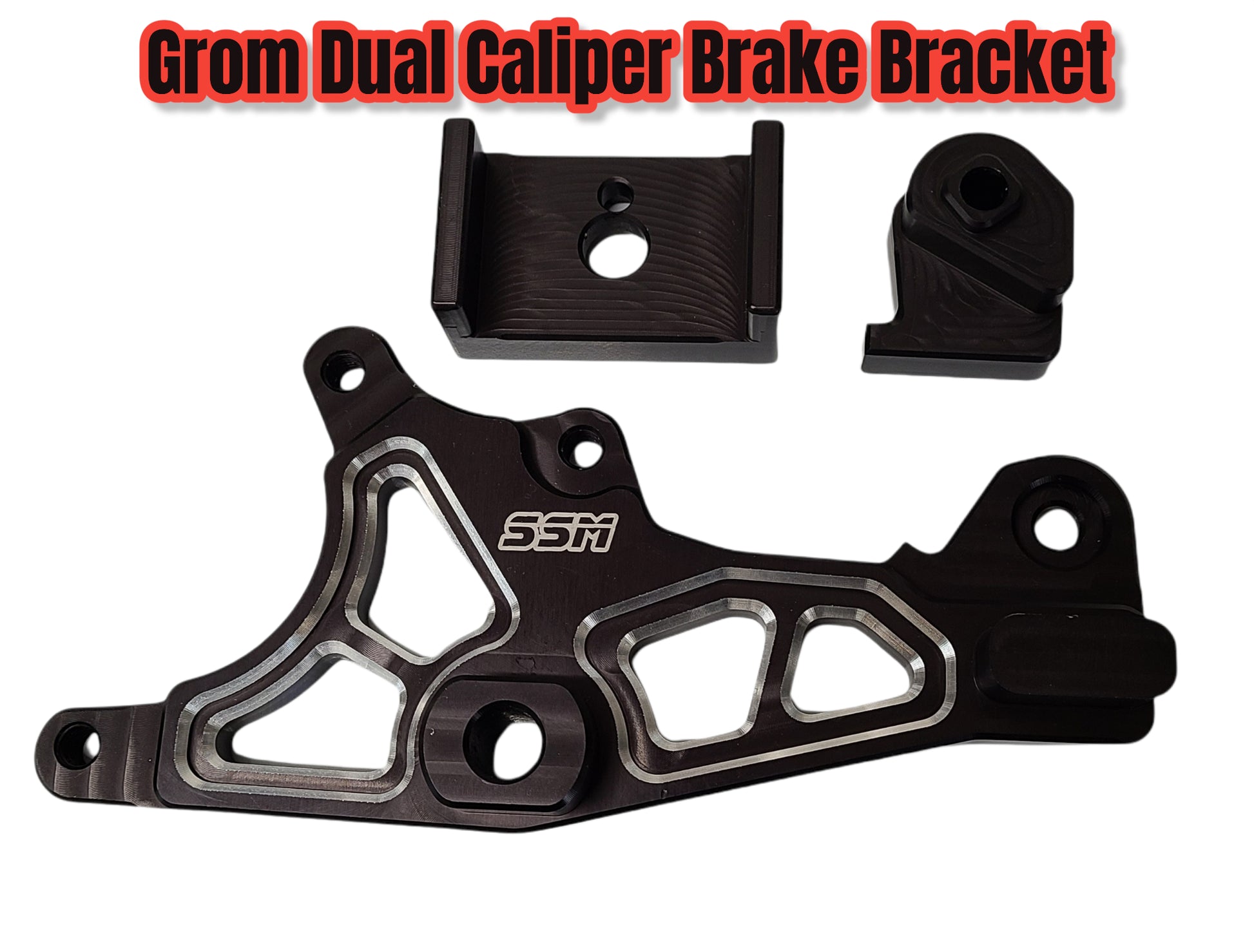 SS-MOTO GROM Dual Caliper Brake Bracket-Nastee Nates Garage