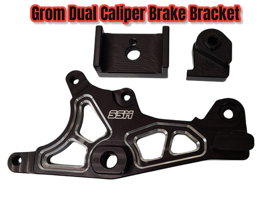 SS-MOTO GROM Dual Caliper Brake Bracket-Nastee Nates Garage