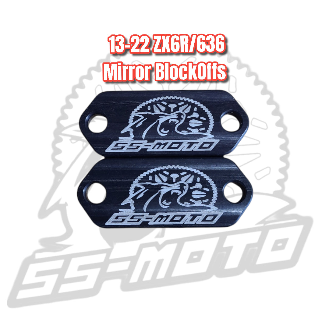 SS-MOTO Mirror block offs KAWSAKI  ZX6R/636 2009-2025-Nastee Nates Garage