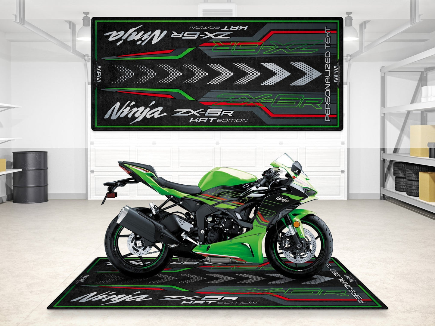 Motorcycle Mat for Kawasaki Ninja ZX-6R KRT Edition