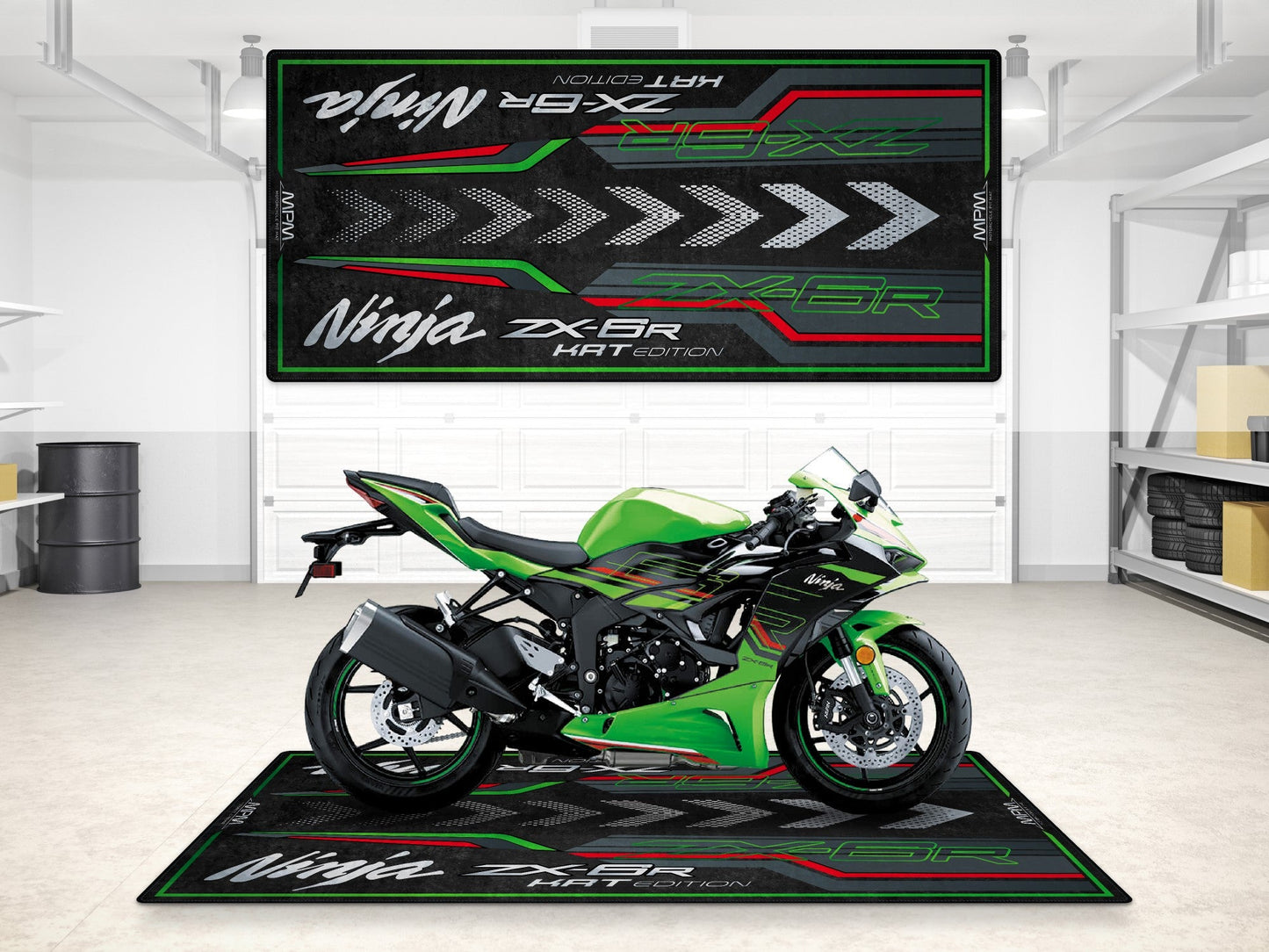 Motorcycle Mat for Kawasaki Ninja ZX-6R KRT Edition