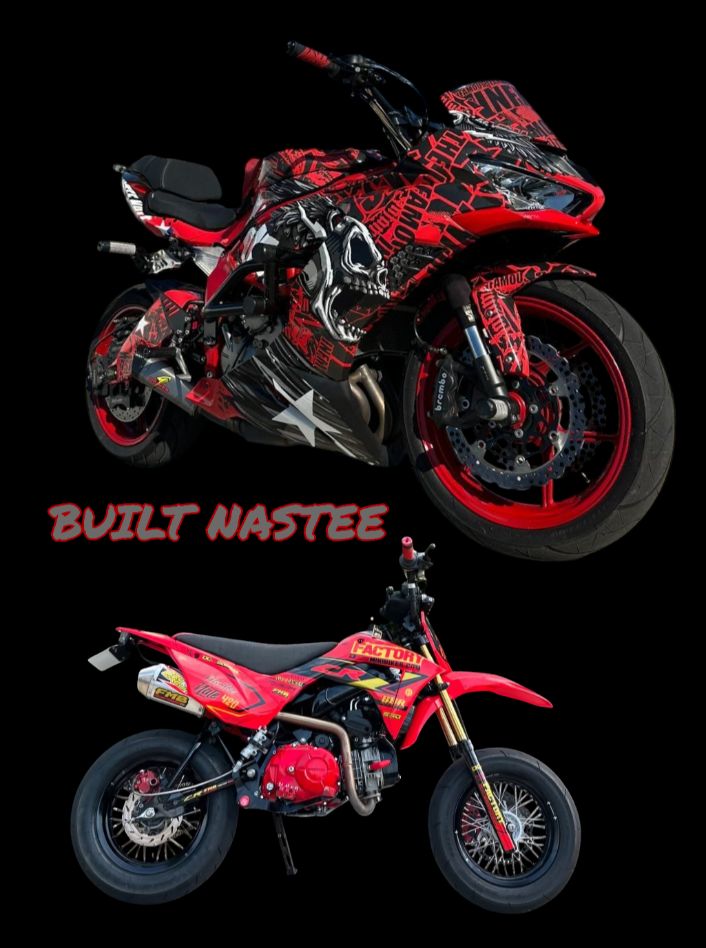 Nastee Nate's Garage motorcycle stunt parts